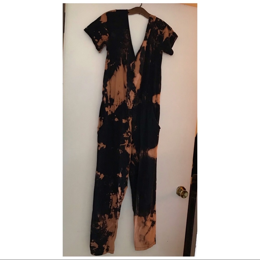 bleach dyed comfy jumpsuit